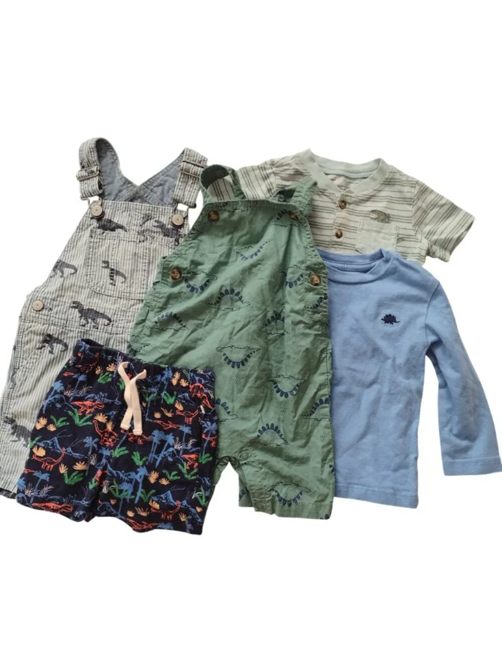 Lot of Boys Dinosaur Theme Clothes 18 M Baby Gap Carters Cotton Shortalls Tops